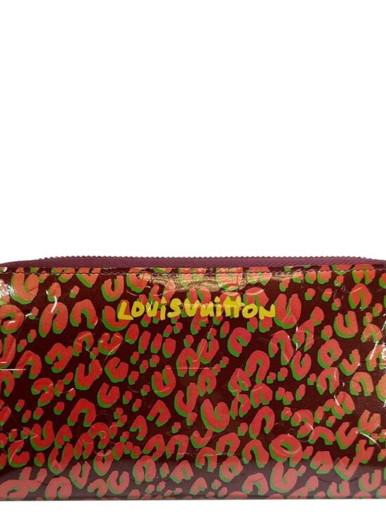 Louis Vuitton Stephan Sprouse Leopard Print Vernis Wallet Maroon - Picture 1 of 11
